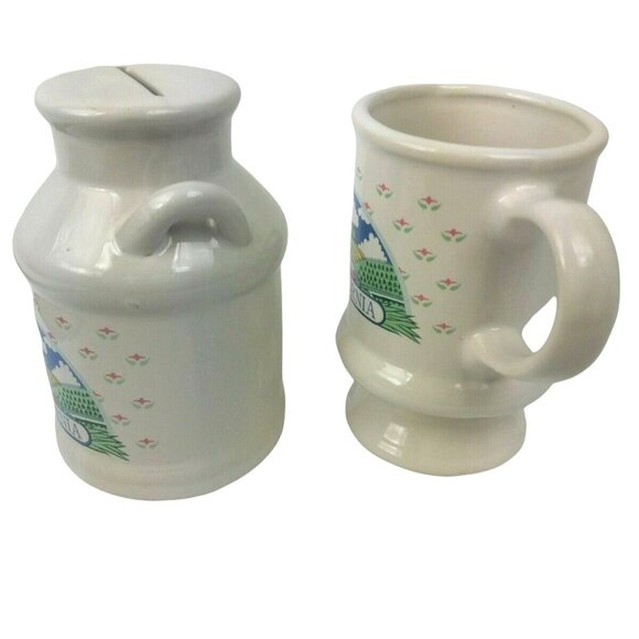 Vintage California Themed Ceramic Mug & Milk Can Bank Set - Picture 2 of 7